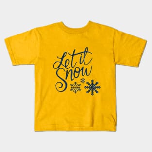 Merry Christmas Let It Snow Kids T-Shirt